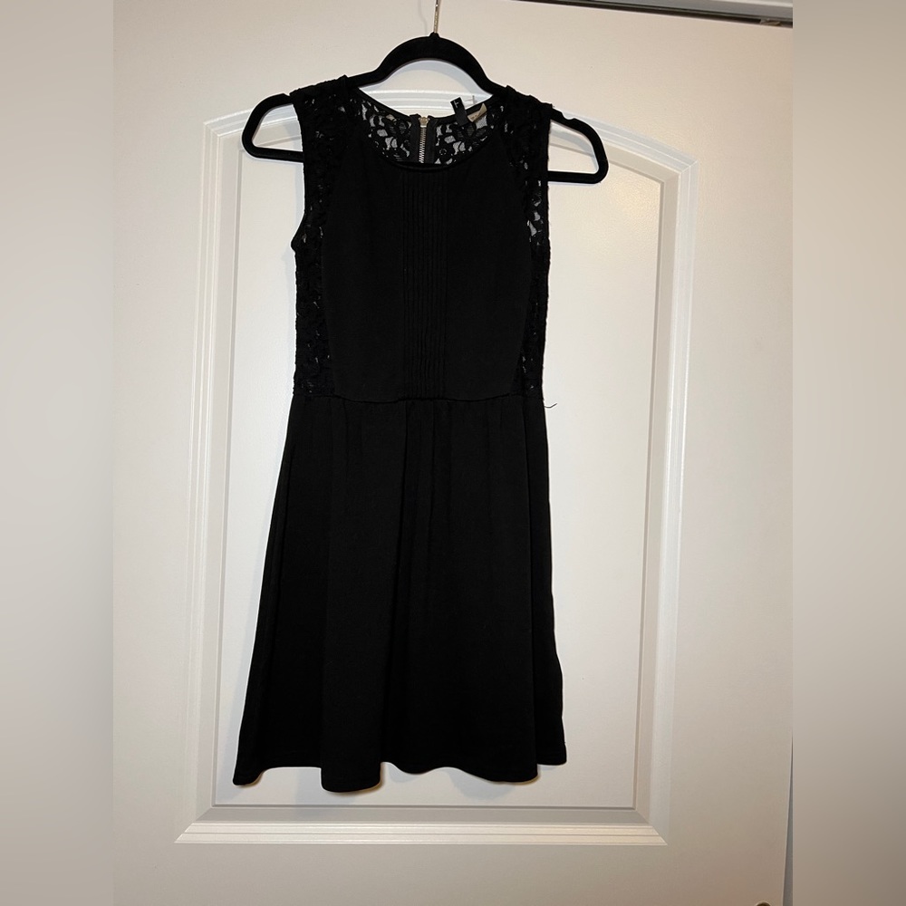 H&M Divided Size 4 Black Dress with Lace Back